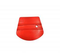 Ракель-выгонка с  закруглённым краем, красный, жесткий